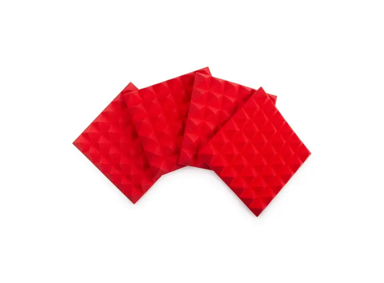 Gator Frameworks GFW-ACPNL1212PRED-4PK 4 Pack of Red 12x12" Acoustic Panel 