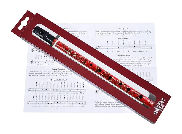 Generation Tin Whistle Boho Red Paisley 