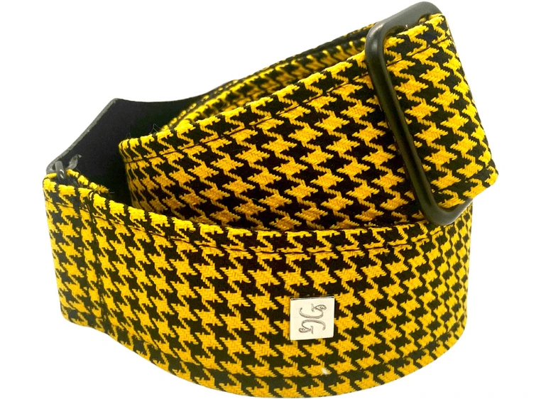 Get'm Get'm Fly Hounds Tooth Yellow 2” Gitarreim 