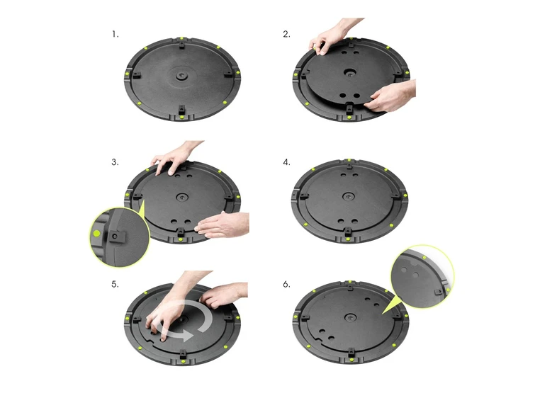 Gravity WB 123 B Round Cast Iron Base for M20 Poles 