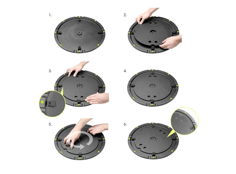 Gravity WB 123 B Round Cast Iron Base for M20 Poles 