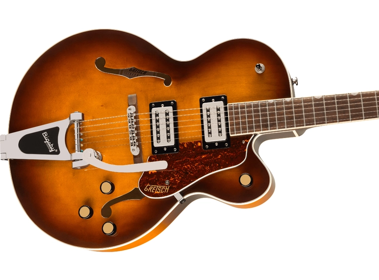 Gretsch G2420T Streamliner Hollow Body Bigsby, LF, Broad'Tron, Robusto Burst 