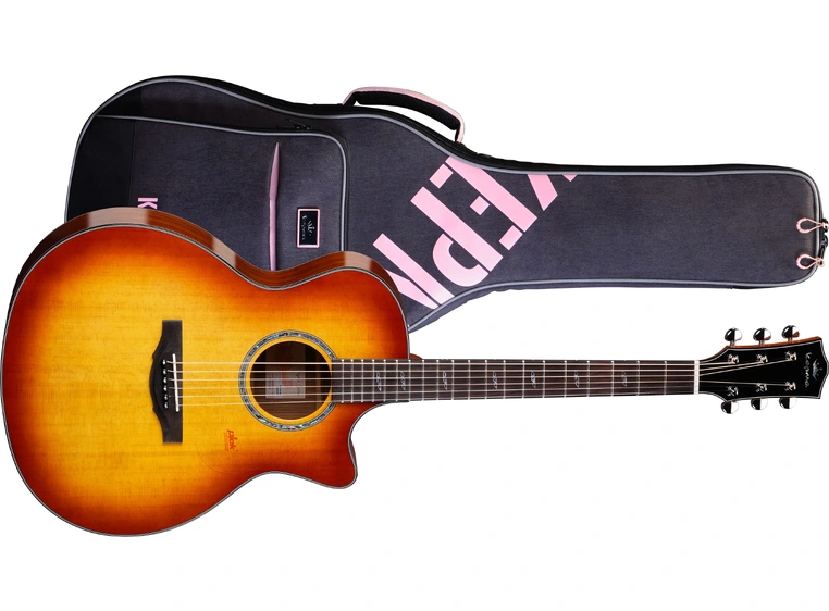 Kepma Guitars Solid Top F2S Cherry Burst Grand Auditorium Ak.gitar 