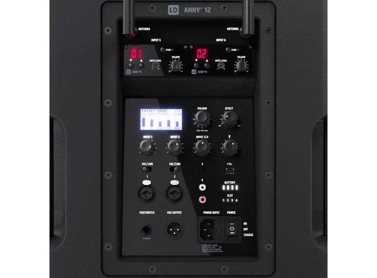 LD Systems ANNY 12 BPH2 B8 Kompakt-PA 2x lommesendere og bøylemikrofoner 