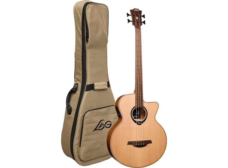 Lag Guitars HV10BCE HyVibe 10 Acoustic Bass Cutaway Satin 