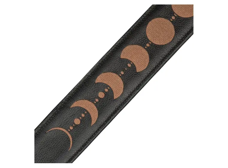 Levy's MG317MP-BLK-BRN 2.5" Leather Guitar Strap 48"-55'', Brown 