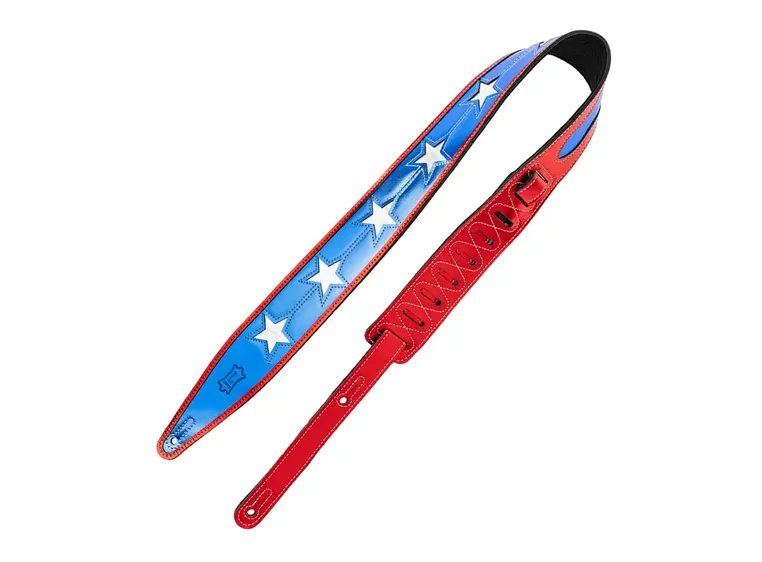 Levy's MJH317-001 Leather Guitar Strap - Adjustable from 48'' to 55'' (122-141cm) 