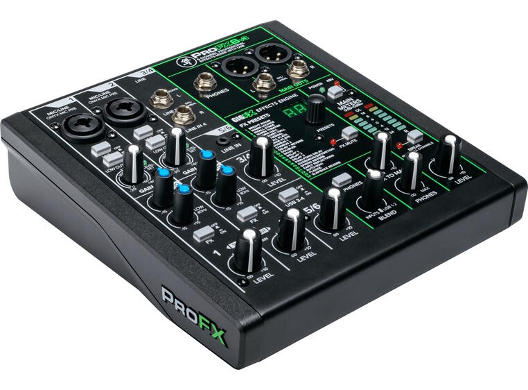 Mackie Profx6v3+ 6-ch analog mixer enhanced FX, USB recording and bluetooth