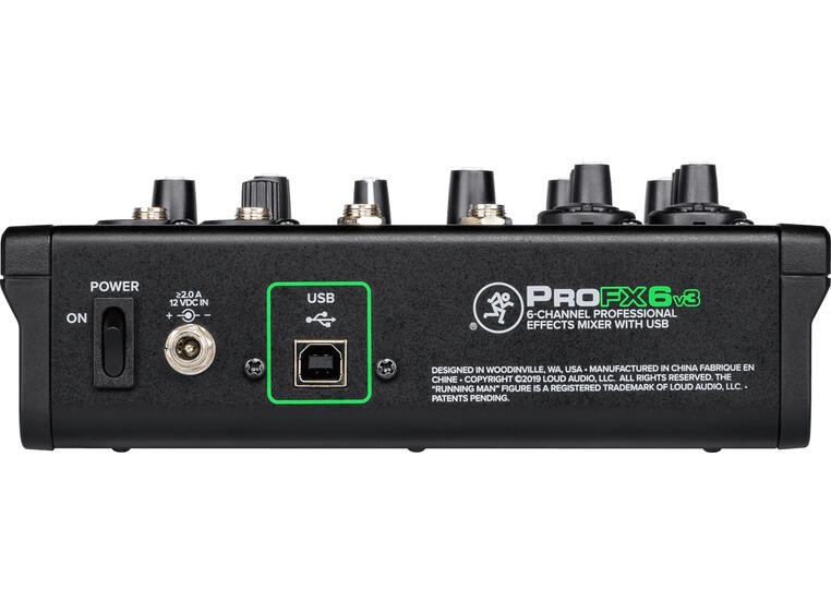 Mackie Profx6v3+ 6-ch analog mixer enhanced FX, USB recording and bluetooth