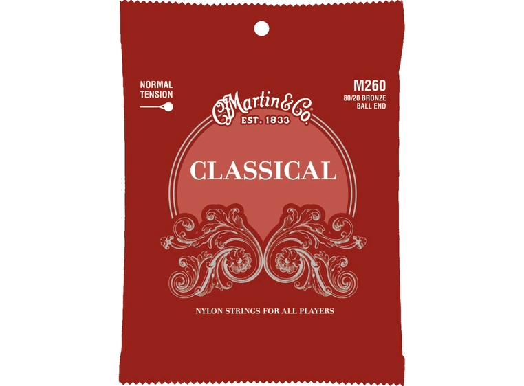 Martin Guitar M260 Classical Nylon (028-043) Ball end Normal tension 