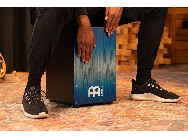 Meinl MCAJ100BK-PBF Headliner Snare Cajon Black - Pacific Blue Fade 