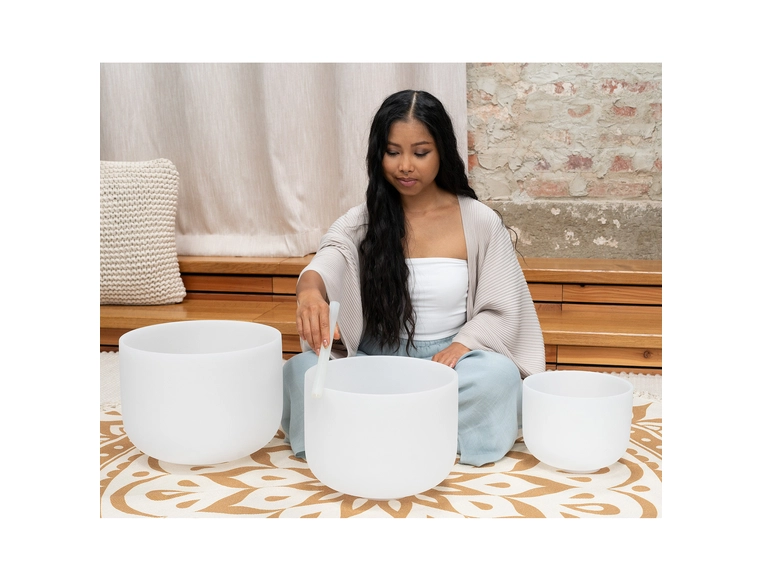 Meinl Sonic Energy CSBSETAFC Crystal Singing Bowl Set, 9A/12F/14C 