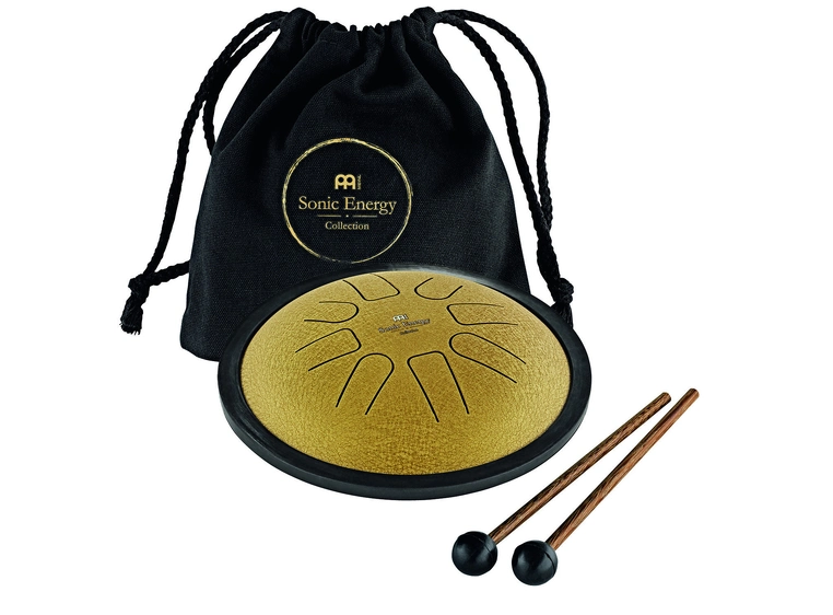 Meinl Sonic Energy SSTD3G Small Steel Tongue Drum, C Minor, Gold 