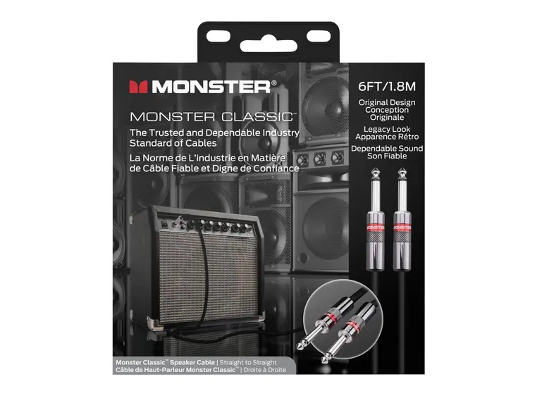 Monster Classic, Speaker 6 ft. straight 1/4" plugs (600504) 