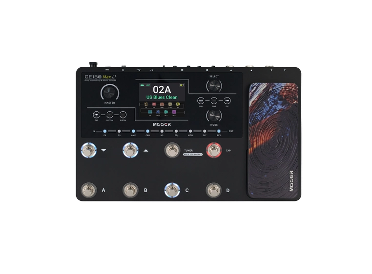 Mooer GE150 Max LI Multi Effects Pedal, w. Battery 
