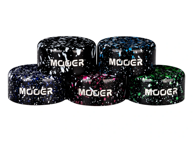 Mooer Rainbow Colorful Metal Footswitch Topper, 5-pakning 