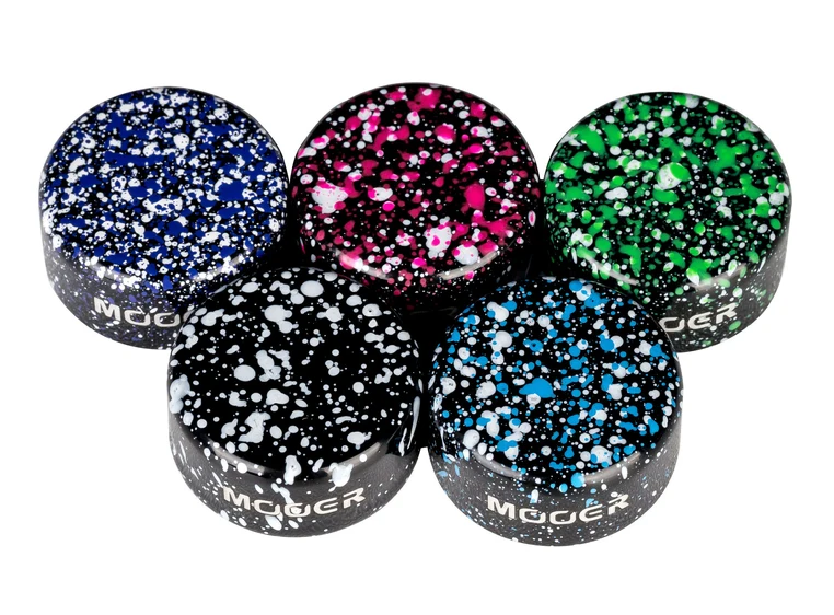 Mooer Rainbow Colorful Metal Footswitch Topper, 5-pakning 