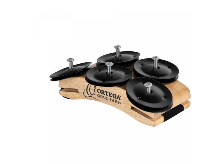 Ortega OSSFT-NT Singer/Songwriter Foot Tambourine, Natural 