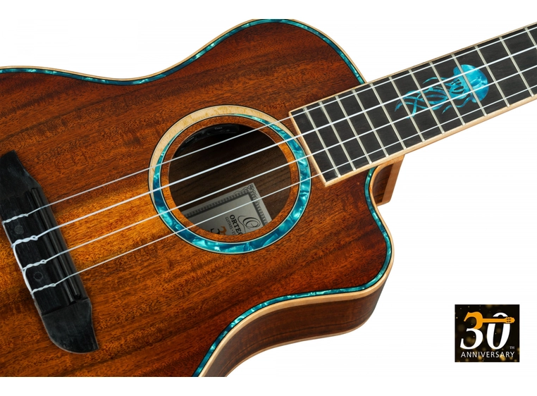 Ortega RUHZ30TH-JF Tenor ukulele m/mik bag, 30th Anniversary, Jellyfish 