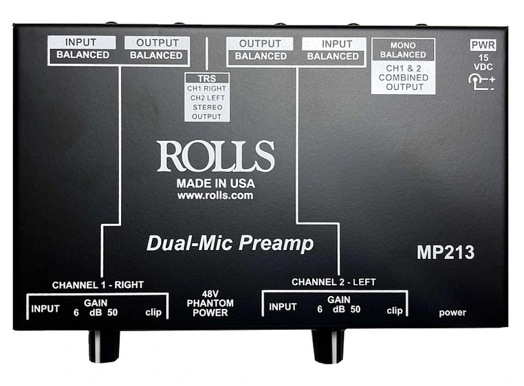 Rolls MP213 2-kanals mikrofonpreamp 