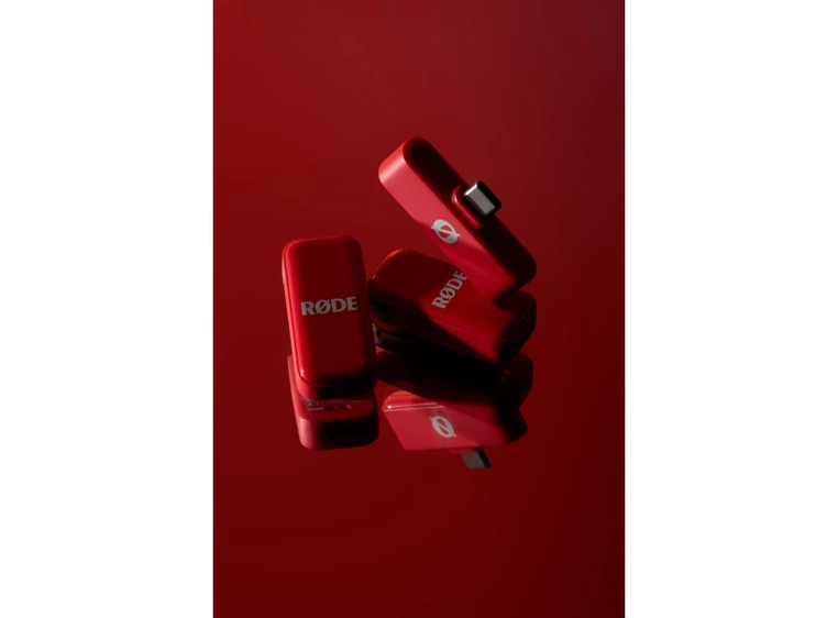 Røde Wireless Micro (USB-C, Red) Ultra-Compact Wireless Mic System 
