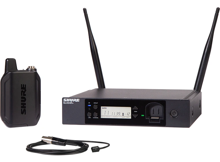 Shure GLXD14R+ Myggsystem med WL93 2.4 / 5.8 GHz Rackmonterbar 