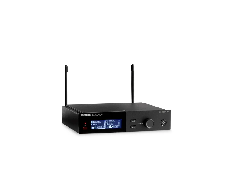 Shure SLXD4D+ Wireless Receiver, Dual S50 (823-865MHz) 