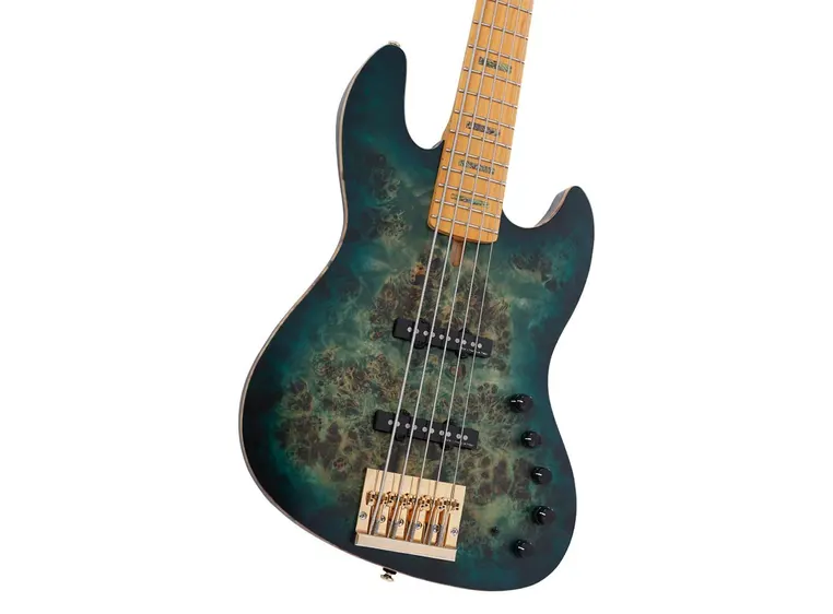 Sire Marcus Miller V10-5 Poplar burl Transparent green satin 