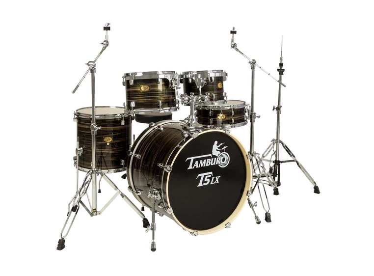 Tamburo TB T5LXS22WGBK Trommesett WRAP/PVC black wood, 22" bass drum 