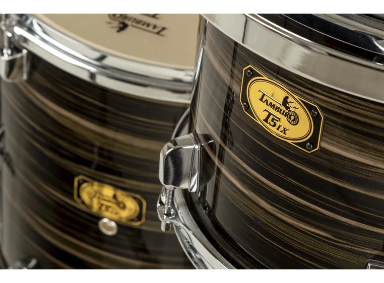 Tamburo TB T5LXS22WGBK Trommesett WRAP/PVC black wood, 22" bass drum 