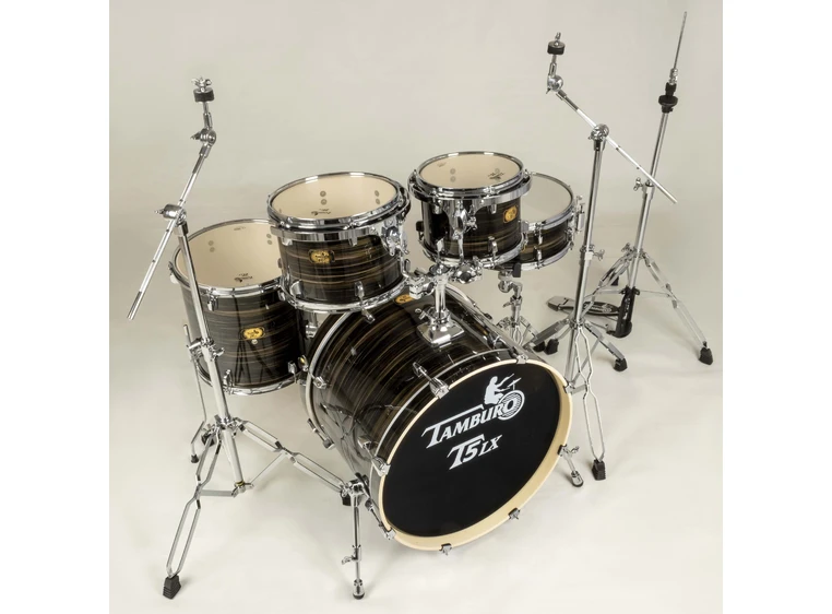 Tamburo TB T5LXS22WGBK Trommesett WRAP/PVC black wood, 22" bass drum 