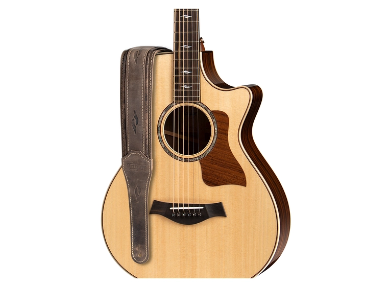 Taylor Element Strap Dark Brown Distress Leather, 2.5" 
