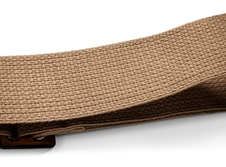 Taylor GS Mini Strap, Tan Cotton 2", Amber Buckle 