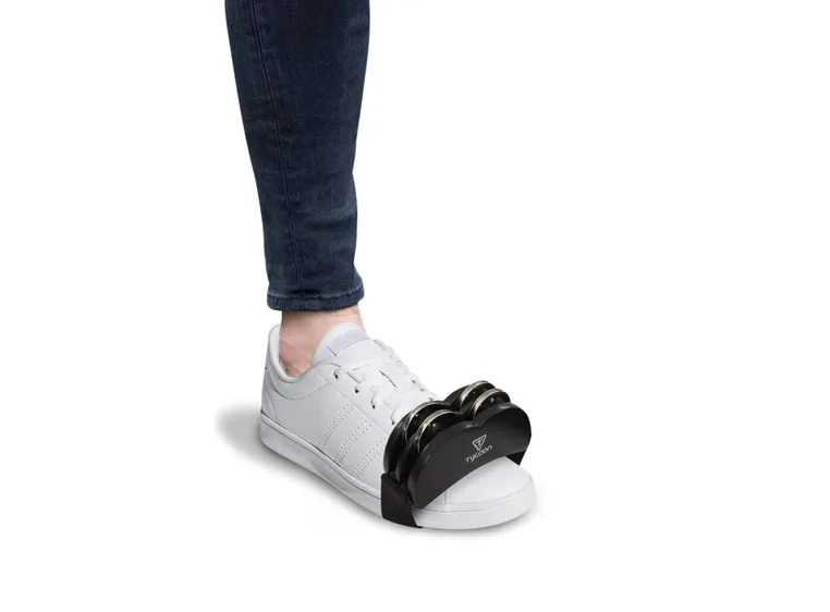 Tycoon Foot Tambourine with Bright Steel Jingles 