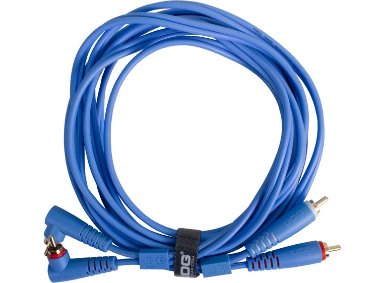 UDG Gear Lydkabel 2x RCA - 2x Vinkel RCA Blue 3m 