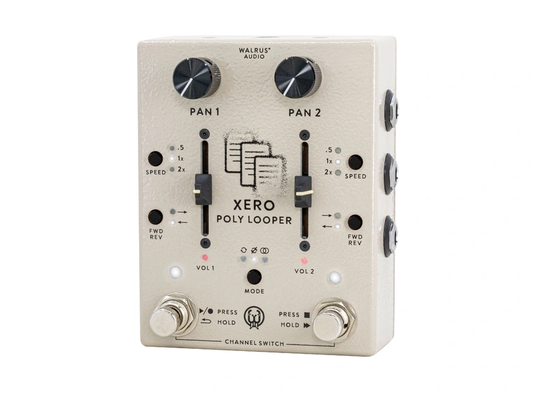 Walrus Audio Xero Polylooper Cream Dual channel/stereo Looper Pedal 