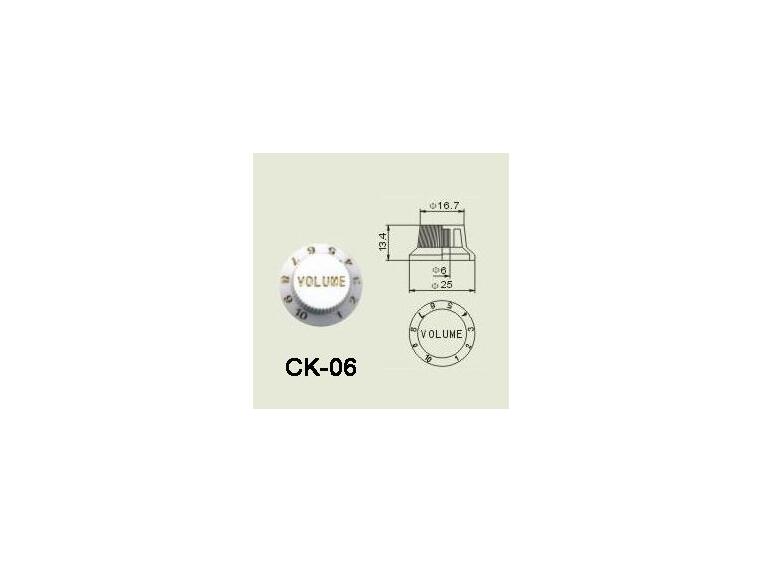 Wilkinson CK-06 el-gitar Volume/Control knob white