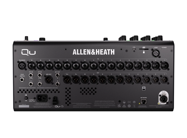 A&H Qu-5 Digitalmikser 16 Mic/Linje 12+2 Ut 
