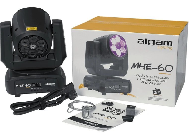 Algam Lighting MHE60 Wash & Laser effect 6x15W RGBW LEDs 
