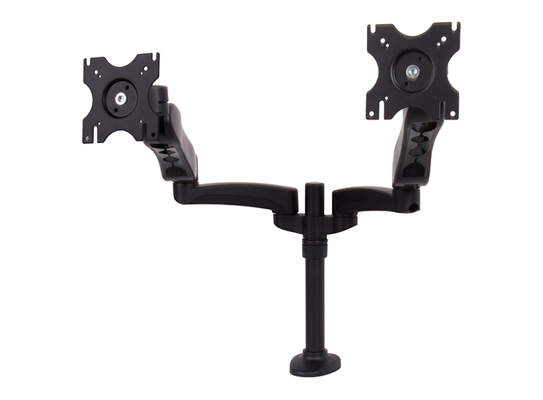 B-Tech BT7384/B Full Motion Twin Screen Desk Mount, Black 