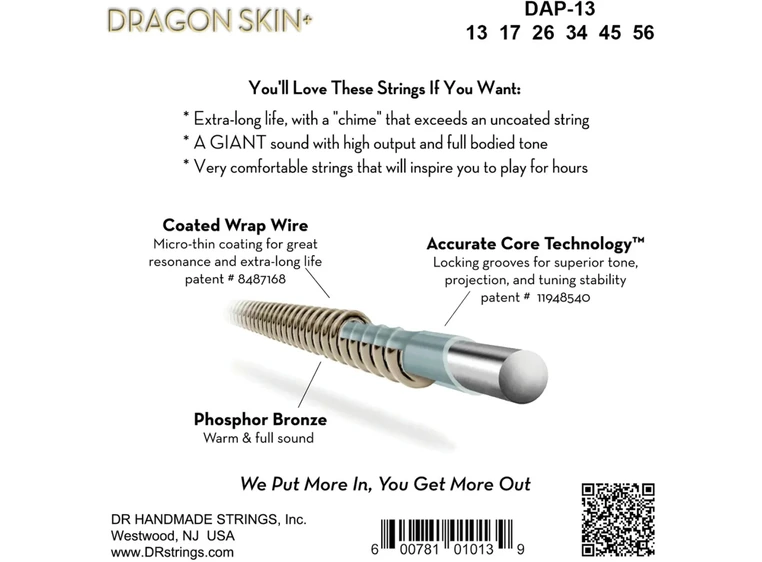 DR Strings DAP-13 Dragon skin+ (013-056) 