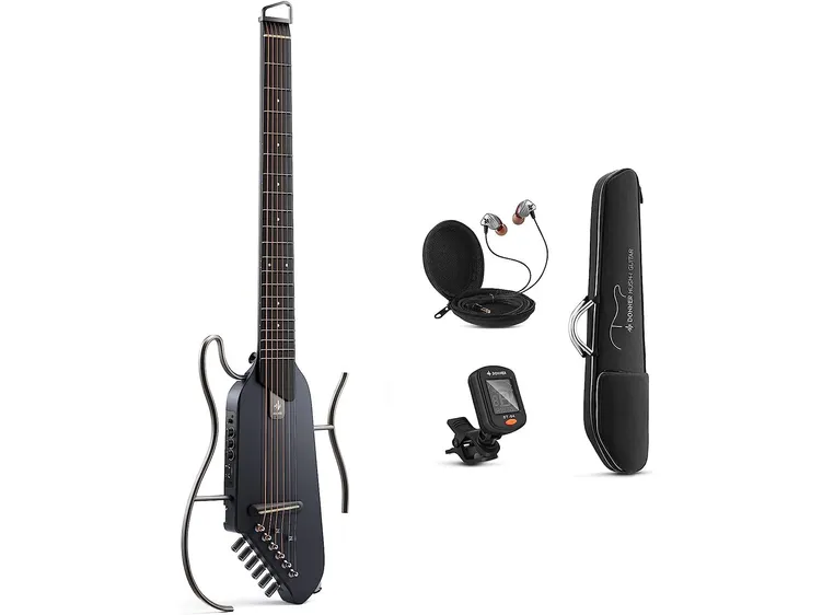 Donner HUSH-I silent stålstrengsgitar black 