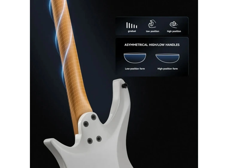 Donner NHL-500 Headless el-gitar white 