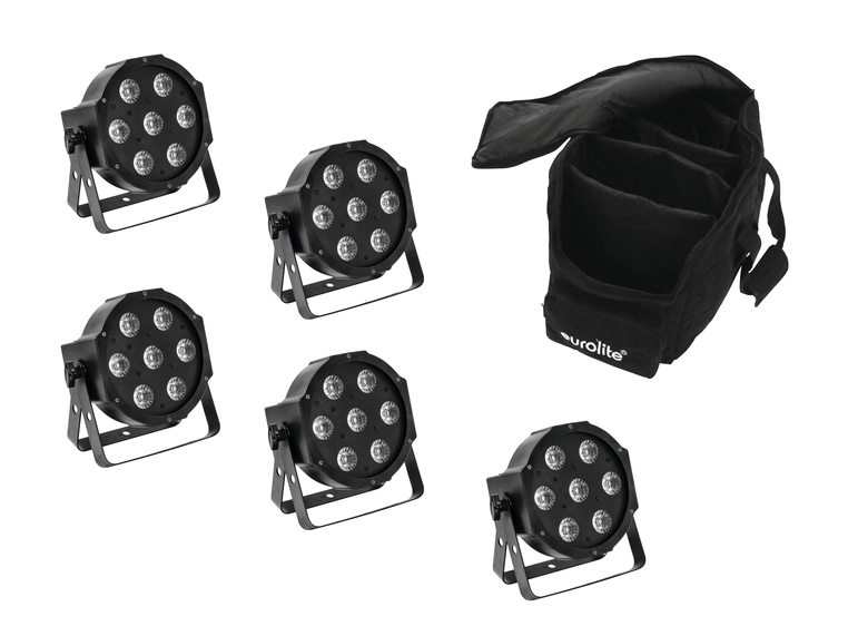 Eurolite Set 5x LED SLS-7 HCL Spot & Soft-Bag 