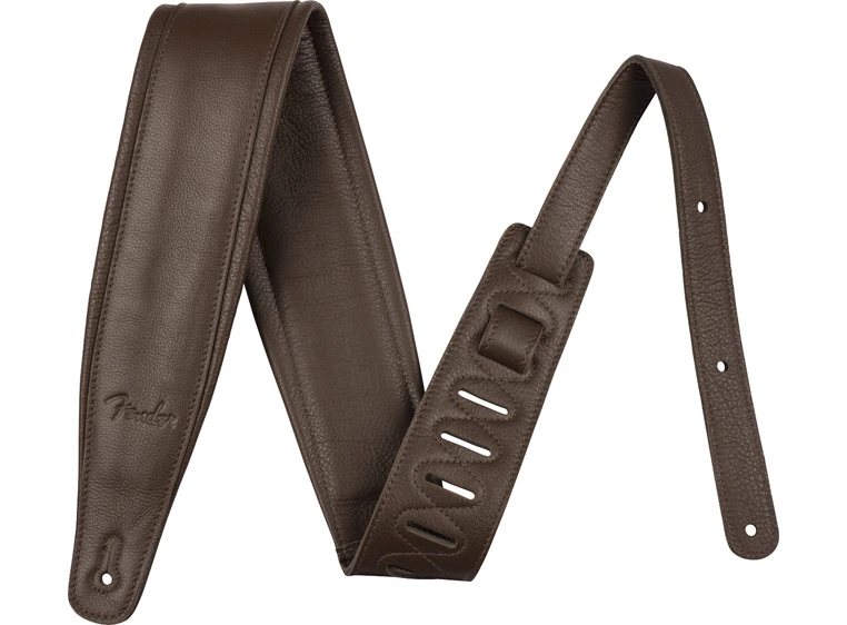 Fender 3.5" Premium Leather Strap, Brown 
