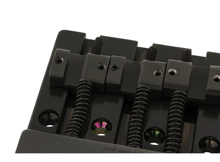 Fender HiMass 4-String Bass Bridge Assembly With Zinc Saddles, Black 
