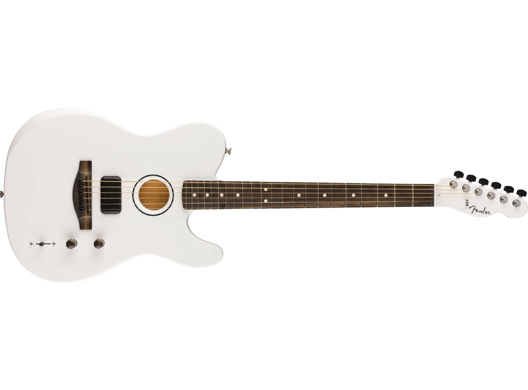 Fender Ltd FINNEAS American Acoustasonic Telecaster, EB, Satin Arctic White 