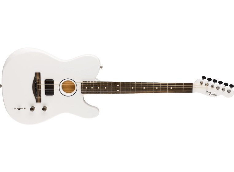 Fender Ltd FINNEAS American Acoustasonic Telecaster, EB, Satin Arctic White 