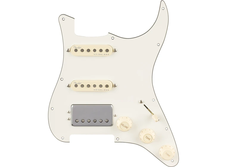 Fender Pre-Wired Strat Pickguard, Quadra Tap/Ultra Noiseless HSS, Parch11 Hole PG 