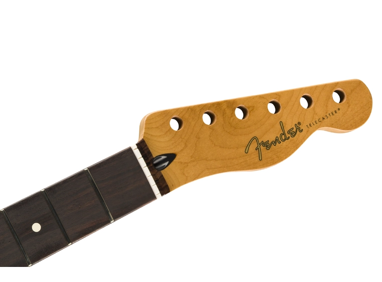 Fender Satin Roasted Maple Fat Tele Neck 22 Medium Jumbo, 9.5", Rosewood, U Shape 